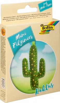 Produktbild von folia Mini Filz-Nähset "Filzinies" 6-teilig Katktus