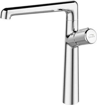Immagine prodotto di Miscelatore lavabo di design con bocca a L cromato