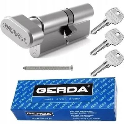 Produktbild von GERDA Türzylinder 45/35mm mit Knauf Nickel 80mm