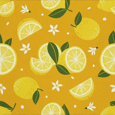Produktbild von OUTDOOR DEKOSTOFFE OXFORD - Motiv Zitronen auf gelbem