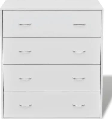 Produktbild von vidaXL Kommode mit 4 Schubladen 60×30,5×71 cm Weiß