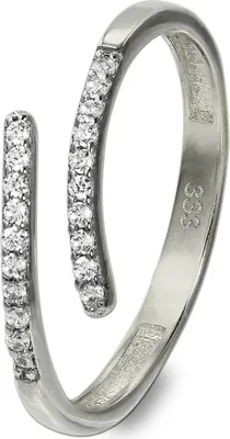 Image de GoldDream Bague Zirconia 333 or blanc Gr. 58 argent, blanc Femme Bijoux GDR524J58