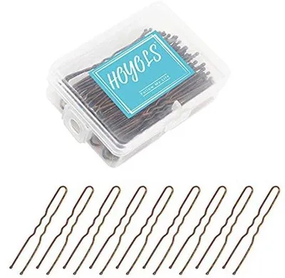 Produktbild von Famanu U-förmige Haarklammern - 100 Stück in Braun