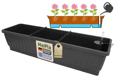 Produktbild von MePla - XXL Blumenkasten mit Bew. Venezia 100 cm anthrazit