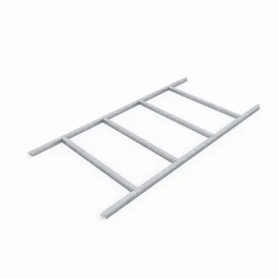 Produktbild von Pergart Fundamentbodenrahmen für Gerätehaus "Frankfurt II 65" aluminium blank 137 x 181 x 2,6 cm