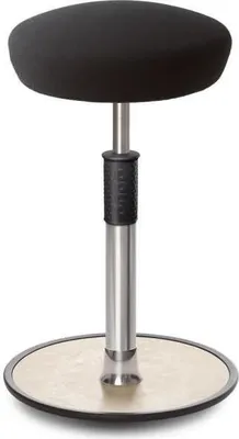 Produktbild von Sitz- Stehhocker Free Tall Hutsitz Gestrick schwarz chrom /cremeweiß.