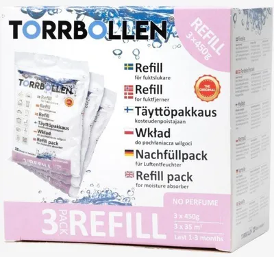 Produktbild von TORRBOLLEN Original Ersatzbeutel für Feuchtigkeitsabsorber 3×450 g