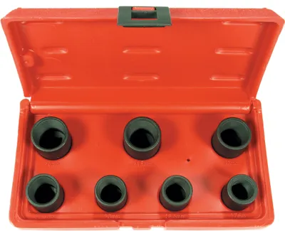 Produktbild von Spezial-Einsätze m. konischem Linksgewinde, 1/2"-Antrieb, 7-tlg.