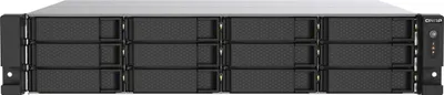 Image de QNAP TS-1273AU-RP-8G NAS/storage server Rack (2U) Ryzen Embedded V1500B 8 GB DDR4 0 TB QNAP QTS Aluminium, Black
