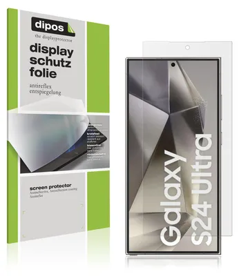 A product shot showing the packaging for screen protectors and a smartphone with a screen protector applied.