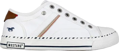 Produktbild von Mustang Damen Slip-on Sneaker mit runder Schuhspitze, Absatz 2,6 cm, Schafthöhe 7 cm