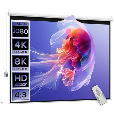 Produktbild von Beamer-Leinwand Projektionsleinwand 100 Zoll 4:3 203x152 cm Wei? Heimkino