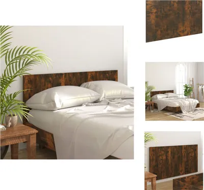 Zdjęcie produktu dla vidaXL wezgłowie dąb wędzony 160x1,5x80 cm materiał drewnopochodny - wezgłowie i podnóżek