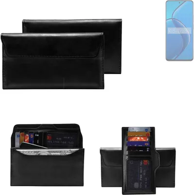 Produktbild von K-S-Trade Handy Hülle kompatibel mit Realme 12 4G Schutz Hülle Tasche Schutz Case Handytasche Kunstleder schwarz, 1x