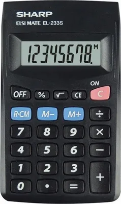 Produktbild von Sharp Rekenmachine Sharp el-233s, Tasche, Standard, LR-1130 (1x), 35 g, 60 x 103 x 8.3 mm