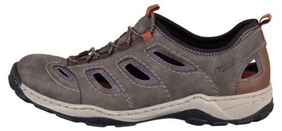 Produktbild von Rieker Herren Slipper Gummizug Halbschuh 08065, Größe:42 EU, Farbe:Braun