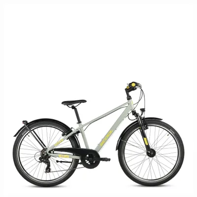 Produktbild von 26 Zoll Kinderfahrrad, 7-Gang (K7), Aluminium (PRO), MTB Kinderfahrrad, S’COOL troX pro, ab 10 Jahre, 140–160 cm, Grau/Gelb