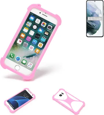 Produktbild von K-S-Trade Handy Hülle kompatibel mit Samsung Galaxy S21+ 5G Exynos Schutz Hülle Bumper Silikon Schutz Hülle Cover Case Silikoncase Silikonbumper