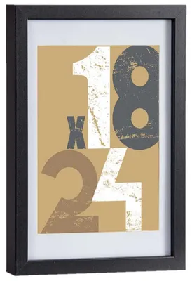 Produktbild von Fotorahmen aus Holz - schwarz - 21 x 30 cm - mit Passepartout