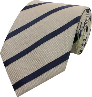 Produktbild von Fabio Farini - 1 Stück Gestreifte Herren Krawatten - klassische Schlips in 8cm Breite Breit (8cm), Beige/Schwarz