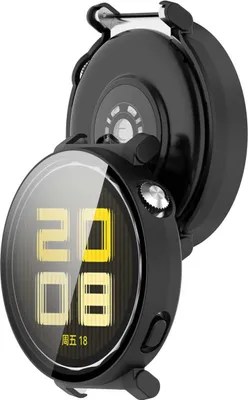 Produktbild von Etui ze szkłem do zegarka Bizon Case+Glass Watch do Huawei Watch GT 5 Pro 42 mm czarne matowe