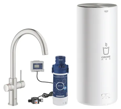 Produktbild von GROHE Red Duo, Standard, Stahl, Hebelgriffe, Einzelbild, Supersteel, Typ C