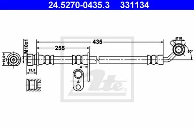 Produktbild von ATE Bremsschlauch 24.5270-0435.3