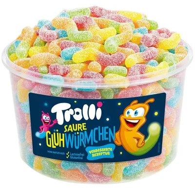 Obrázek produktu pro Trolli Glühwürmchen kyselé ovocné žvýkačky Glühwürmchen 1050g