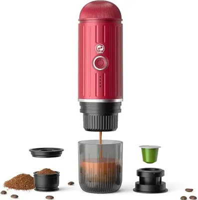 Produktbild von BENFUCHEN Tragbare Espressomaschine für Reisen, USB-C Aufladung, Selbstheizender Elektrischer Espressokocher, 19 Bar Mini Kaffeemaschine Unterwegs