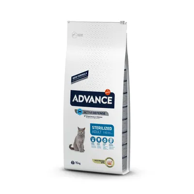 Produktbild von ADVANCE Sterilised Turkey - Trockenfutter mit Truthahn für sterilisierte Katzen 15kg