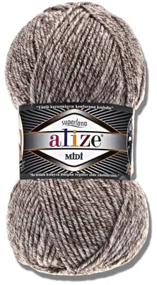 Productafbeelding van Alize 1x 100g Superlana Midi garen, effen kleur, geschikt voor haken en breien (803)