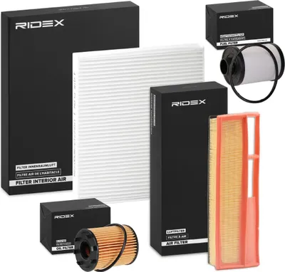 Produktbild von RIDEX Filterset Inspektionspaket Filtersatz für FIAT PANDA (169) 500 (312) 500 C (312) PANDA Van (169)