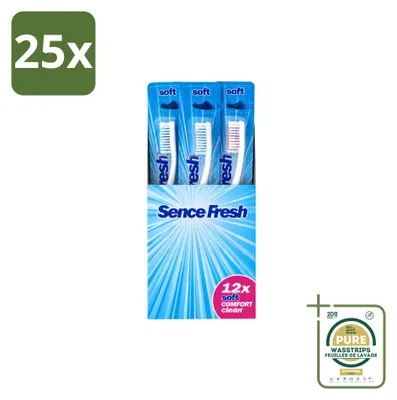Produktbild von 25 x Sence Fresh Soft Comfort Clean Tandenborstels - Vorratspackung - 25 Stücke