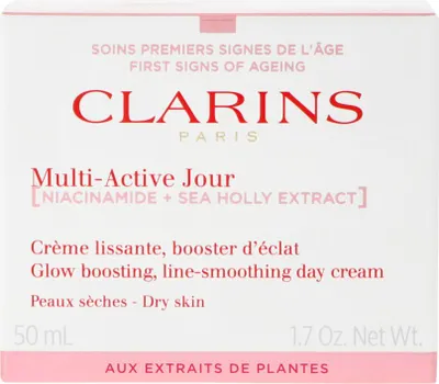 Produktbild von Clarins Multi-Active, Tagescreme, Frauen, trockene Haut, Gesicht, Glättend, 50 ml