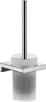 Produktbild von Hansgrohe AddStoris - Bürstenhalter Wandmontage, Glas matt/ verchromt 41752000