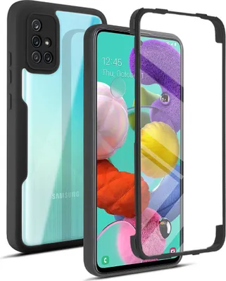 Immagine prodotto di Custodia Samsung Galaxy A51 4G, protezione completa a 360° con protezione del display integrata per Samsung A51 4G nero