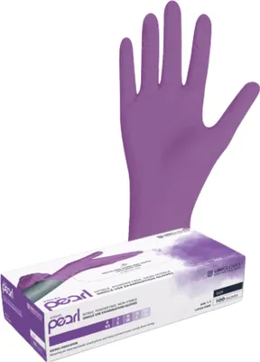 Immagine prodotto di Guanti monouso PEARL ColorLine Guanti monouso in nitrile unigloves viola taglia 8 (M)