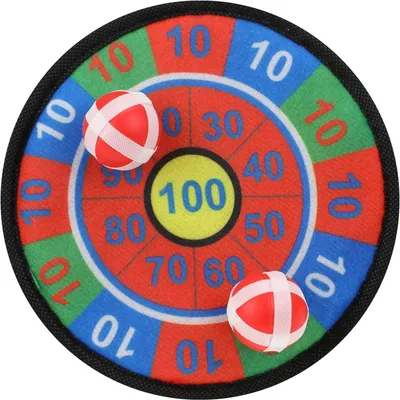 Image de Toi-Toys - Mini cible de fléchettes velcro 18cm incl. 2 boules Dart velcro
