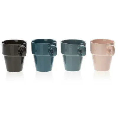 Zdjęcie produktu dla Koopman Zestaw kubków ceramicznych 180 ml, 4 szt
