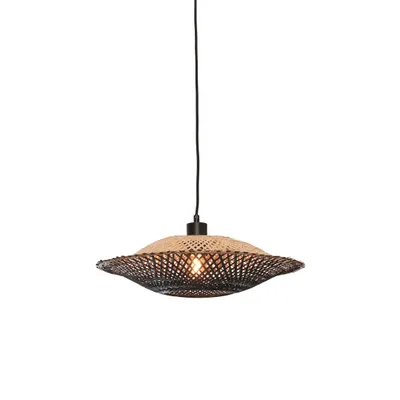 Produktbild von GOOD&MOJO - Hängeleuchte Kalimantan - Bambus/Schwarz - Ø44cm Hängelampe - Esstischlampe - Wohnzimmerlampe - Schlafzimmerlampe - Wohnzimmer