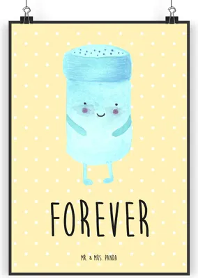 Produktbild von Mr. & Mrs. Panda Bild Beste Freunde Salz DIN A5 - Gelb Pastell - Geschenk, wanddeko, kunstdruck poster, Lustige Sprüche, drucke, Fehlende Keywords, Wandbild