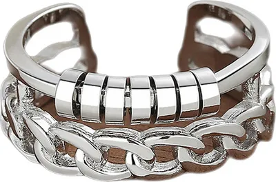Immagine prodotto di INF Anello antistress regolabile con anelli rotanti Argento