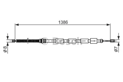 Produktbild von Bosch Seilzug, Feststellbremse Rechts 1 987 477 145