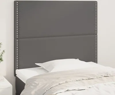 Produktbild von The Living Store Kopfteile 2 Stk. Grau 100x5x78/88 cm Kunstleder