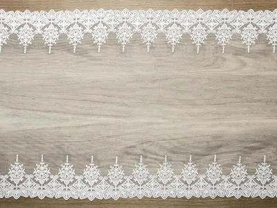 Produktbild von PartyDeco KOR45-3-008Z-KARTON, Transparent, Weiß, Blumenmuster, Satin, 9 m, 1 Stück(e)
