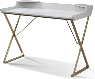 Image de Table console en bois naturel avec acier inoxydable moderne