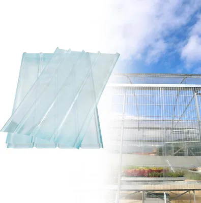 Immagine prodotto di Lastre ondulate di Jayseuw, lastre di luce diurna di FRP, lastre ondulate chiare, lastre di profilo ondulato trapezoidali, lastre di tetto resistenti al gelo/isolanti, lastre di serra spesse 2 mm, taglio di lunghezza possibile (0,9x1,6 m, 3 pz)