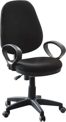 Obrázok produktu pre Kancelárske kreslo Casa Dolce POLO, 57x57x98-108 cm, látka, výškovo nastaviteľné, čierne, s podrúčkami,