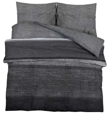 Produktbild von vidaXL Bettwäsche-Set Dunkelgrau 260x220 cm Baumwolle