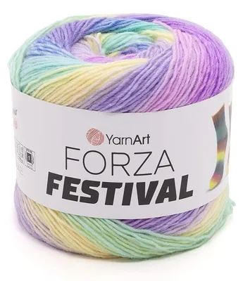 Produktbild von YarnArt Forza Festiwal Sockenwolle 100g 420m Multicolor